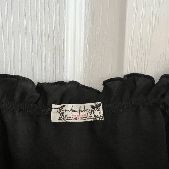 Black satin free people tank top - Picture 6 of 6